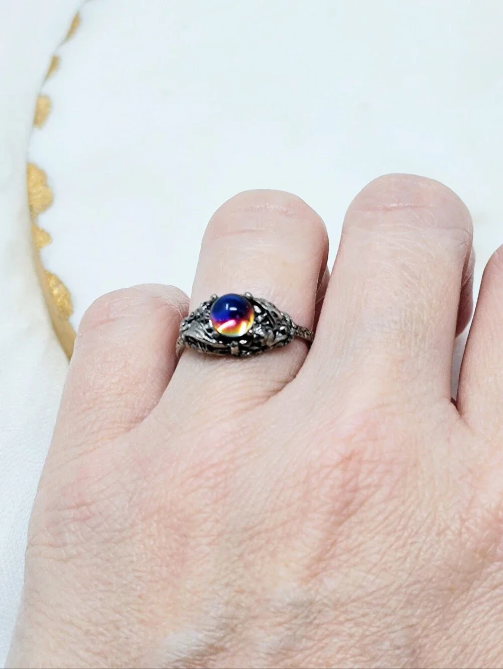 Size 7 Women's Vintage Mood Stone Ring